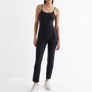 Jumpsuit - Body Contour Square Neck Legging Jumpsuit